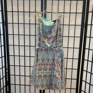 Forever 21 Multicolor Geometric Midi Dress